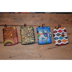 168L-90 Dámská kožená malovaná peněženka