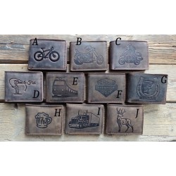 131 Kožená pánská peněženka s ražbou